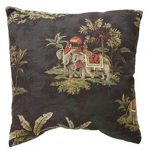 poduszka haftowana w kolonialne motywy